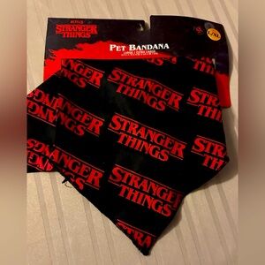 NWT Kohl’s Stranger Things bandana in black and red for L-XL dogs